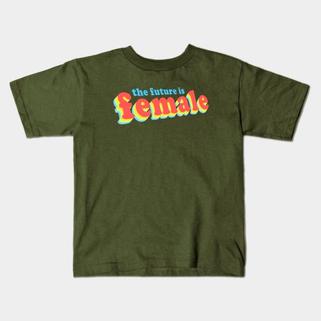 Female Future Kids T-Shirt by AdrianaStore